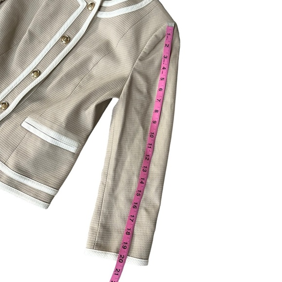 Pendleton White & Tan Button‎ Down Business Blazer Size: 8 - Picture 11 of 13